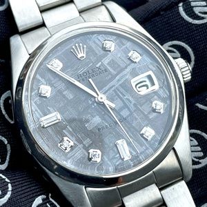 Diamond Meteorite Dial Rolex Date 34mm
